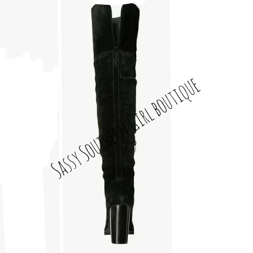 🆕⭐FRYE Over the Knee black suede leather boots